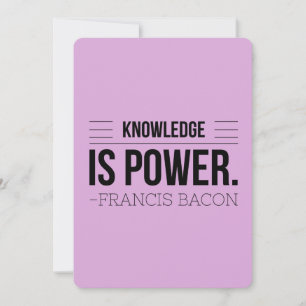 Kunskap är Power Francis Bacon Motivation-citat