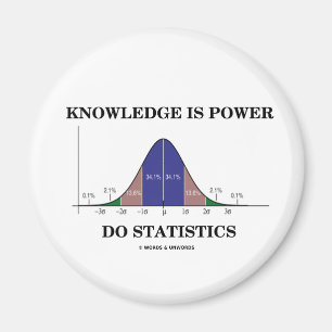 Kunskap är Power gör statistik (statistik-humorn Magnet