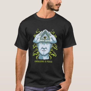 Kunskap är Power Illuminati Pyramid som alla ser E T Shirt