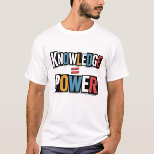 Kunskap = Kraft – Ransom Letter Collage T Shirt