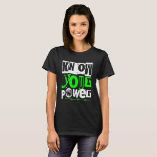 Kunskap om din kraft Kvinnors Empowerment Grafik T Shirt