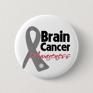 Kunskap om hjärncancer Ribbon Knapp