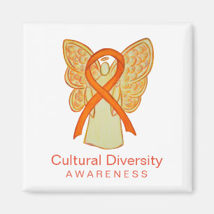 Kunskap om kulturell mångfald Ribbon Angel Magnets Magnet