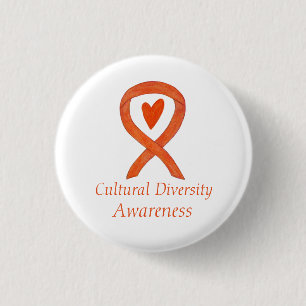 Kunskap om kulturell mångfald Ribbon Anpassningsba Knapp
