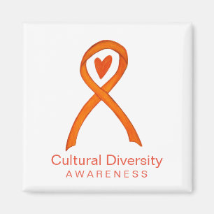 Kunskap om kulturell mångfald Ribbon Fridge Magnet