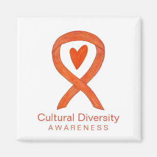 Kunskap om kulturell mångfald Ribbon Fridge Magnet