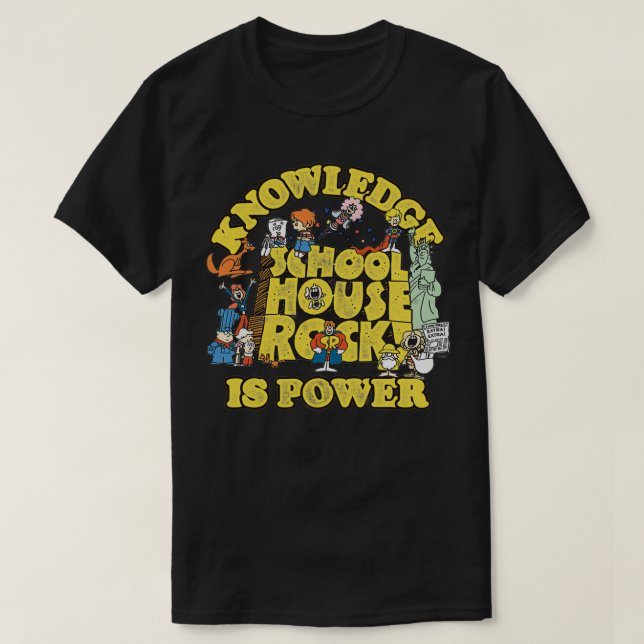 Kunskap om Sten är Power Logotyp Group Pul T Shirt (Design framsida)