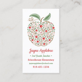 Kunskapens Frön Lärare Äpple Affärs Kort