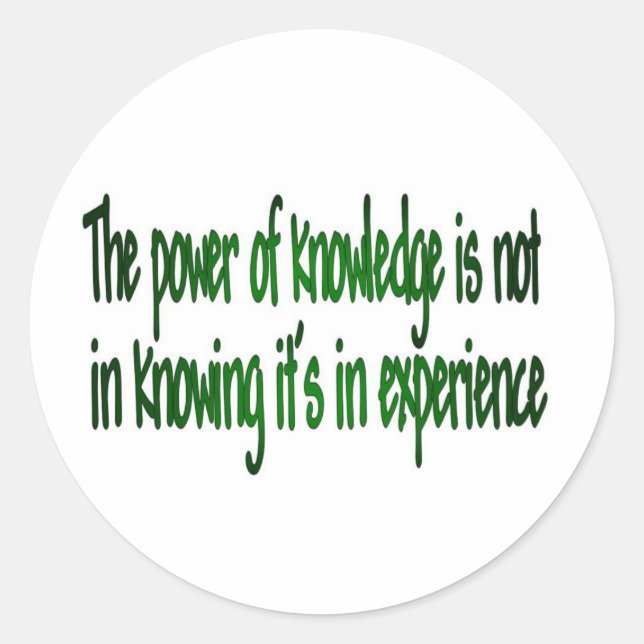 Kunskapens kraft runt klistermärke (Framsida)