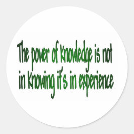 Kunskapens kraft runt klistermärke