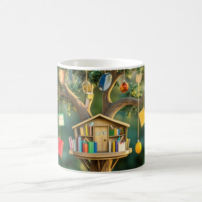 "Kunskapens träd" med hängande böcker Kaffemugg (Center)