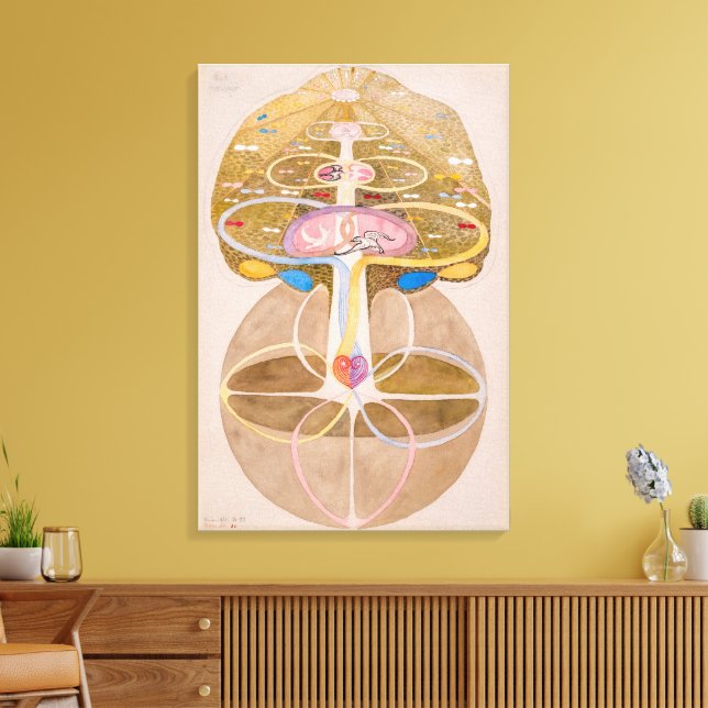 Kunskapens Träd Nr 1 | Hilma af Klint | Canvastryck (Insitu (Vardagsrum))