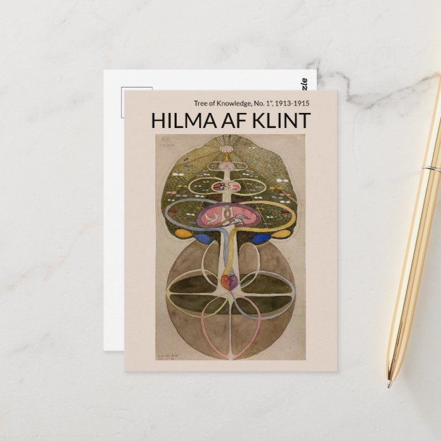 Kunskapens Träd Nr.1, Hilma af Klint Vykort (Fram/Back In Situ)