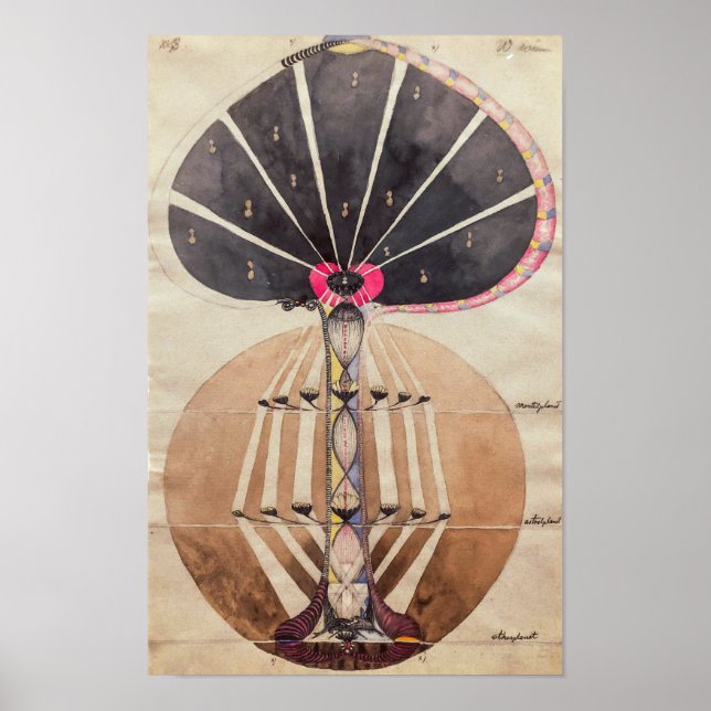 Kunskapens Träd Nr 3 | Hilma af Klint | Poster (Framsidan)