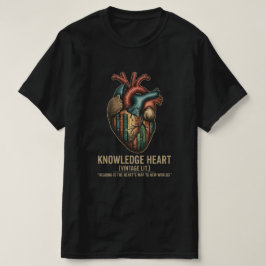 Kunskapshjärta Vintage Litterär T-Shirt | Anatomi