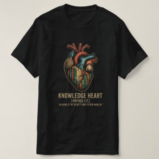 Kunskapshjärta Vintage Litterär T-Shirt | Anatomi