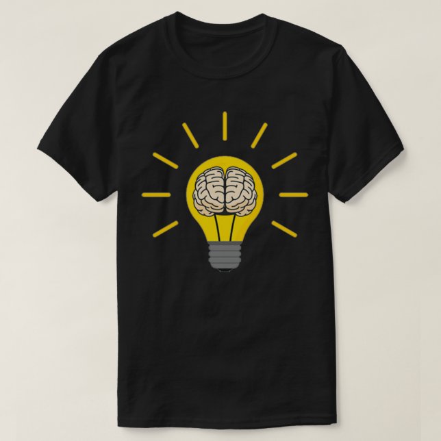 Kunskapsklimatet i en glödlampa t shirt (Design framsida)