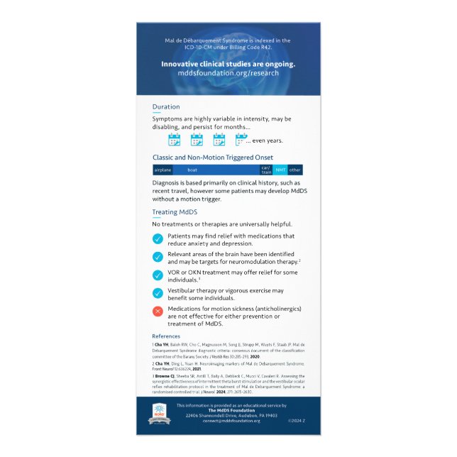 Kunskapskort, MdDS-info för läkare Reklamkort (Baksidan)