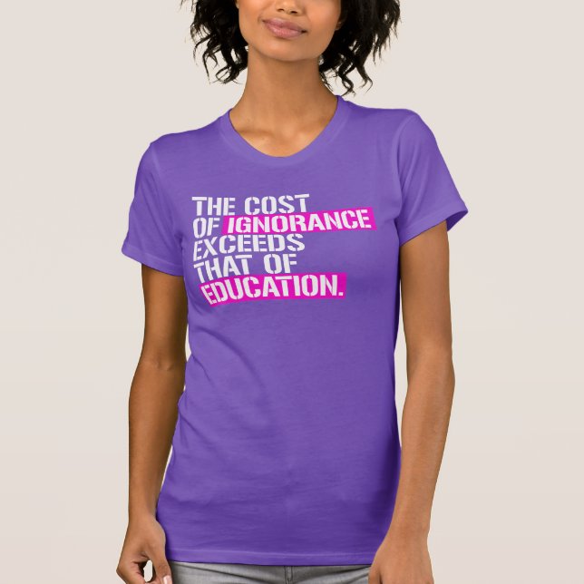 Kunskapskostnadens pris t shirt (Framsida)