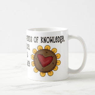 *Kunskapslärarcitat med blomma Kaffemugg