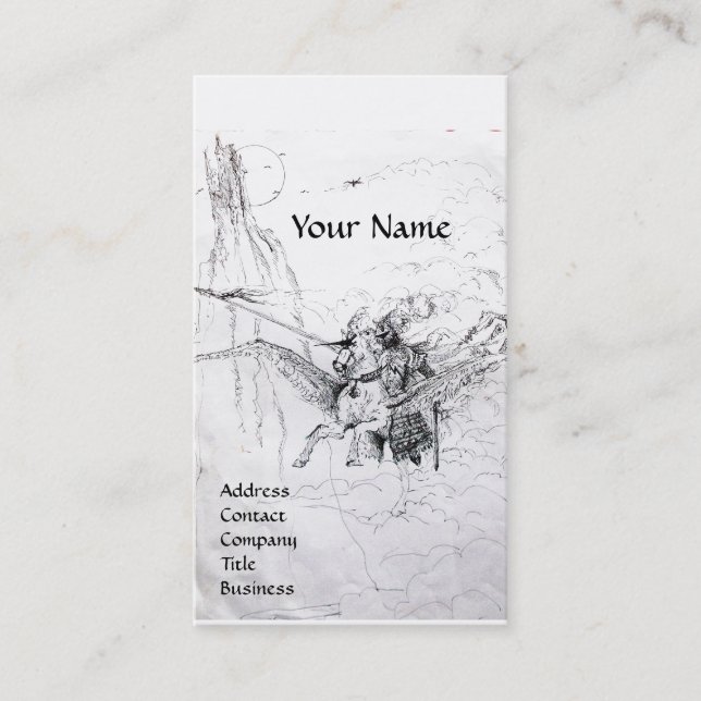 KUNSKAPSRIK PÅ PEGASUS MONOGRAM VISITKORT (Framsida)