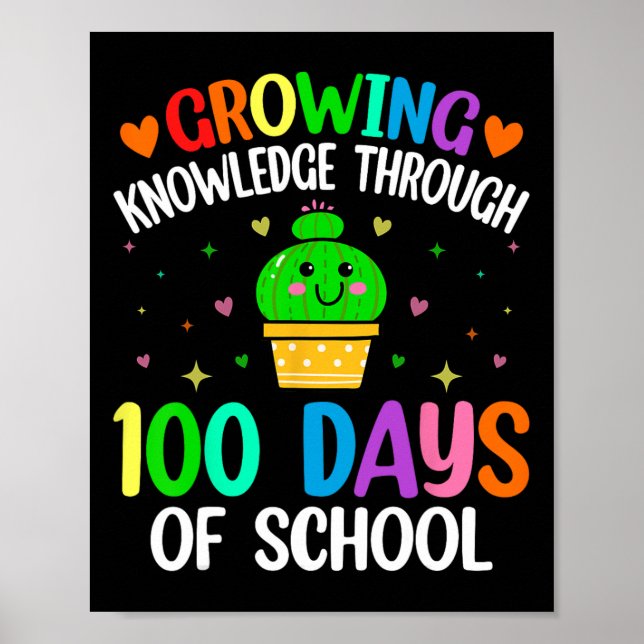 Kunskapsuppbyggnad genom 100 skoldagar poster (Framsidan)