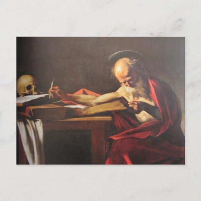 Kunst ’Heiliger Hieronymus’- Postkarte Vykort (Framsida)