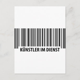 Künstler im Dienst Barcode-ikon Vykort