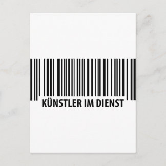 Künstler im Dienst Barcode-ikon Vykort