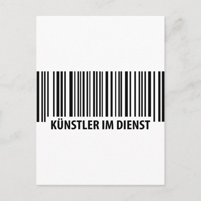 Künstler im Dienst Barcode-ikon Vykort (Framsida)