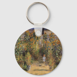 Kunstnärens trädgård i Vétheuil av Claude Monet Nyckelring