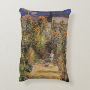Kunstnärens trädgård i Vétheuil av Claude Monet Prydnadskudde