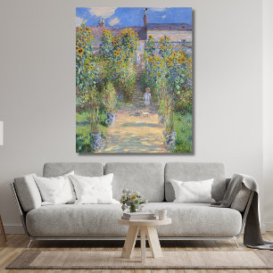 Kunstnärens trädgård i Vétheuil, Monet Canvastryck