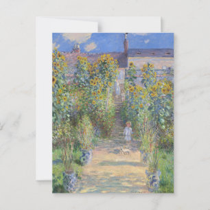 Kunstnärens trädgård i Vétheuil, Monet Vykort