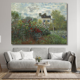 Kunstnärens trädgård med dahlior canvastryck