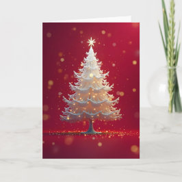Kunstvoller weißer Weihnachtsbaum Kort