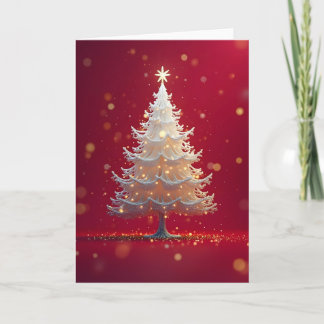 Kunstvoller weißer Weihnachtsbaum Kort