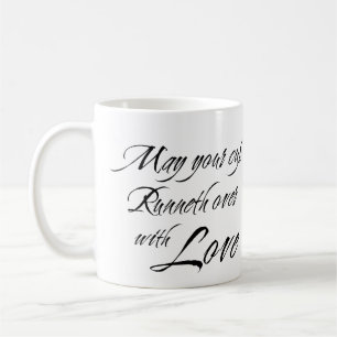 KUPA RUNNETH ÖVER MED beställnings- fotomöhippa Kaffemugg