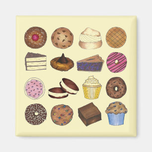 Kupaka Creampuff Muffin Cookie Cake Magnet