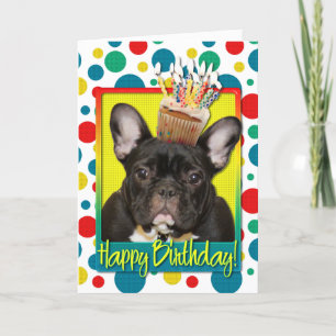 Kupaka från födelsedagen - Fransk Bulldog - Teal Kort