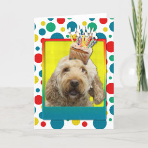 Kupaka från födelsedagen - GoldenDoodle Kort