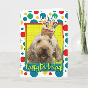 Kupaka från födelsedagen - GoldenDoodle Kort