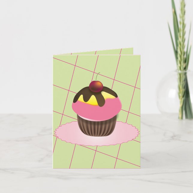 Kupaka med Cherry Birthday Card Kort (Framsida)