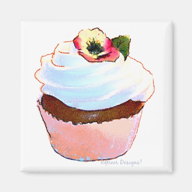 Kupaka med Pansy Art Design Magnet (Framsidan)