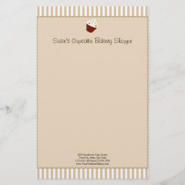 Kupaka med Soft Mocha Rand Brevpapper