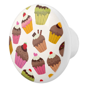 Kupaka Mönster, Muffin Mönster, Choklad, Hearts Knopp