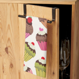 Kupaka Mönster, Muffin Mönster, Choklad, Hearts Kökshandduk