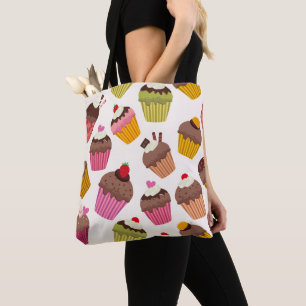 Kupaka Mönster, Muffin Mönster, Choklad, Hearts Tygkasse