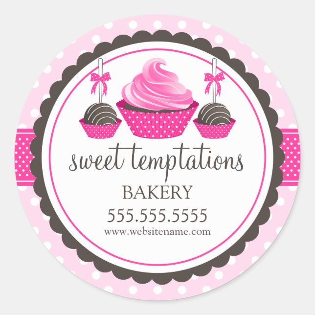 Kupaka och kummel Pops Bakery Box Sälar Runt Klistermärke (Framsida)