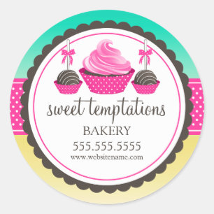 Kupaka och kummel Pops Festive Bakery Box Sälar Runt Klistermärke